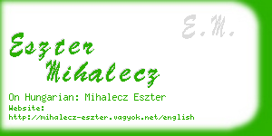 eszter mihalecz business card